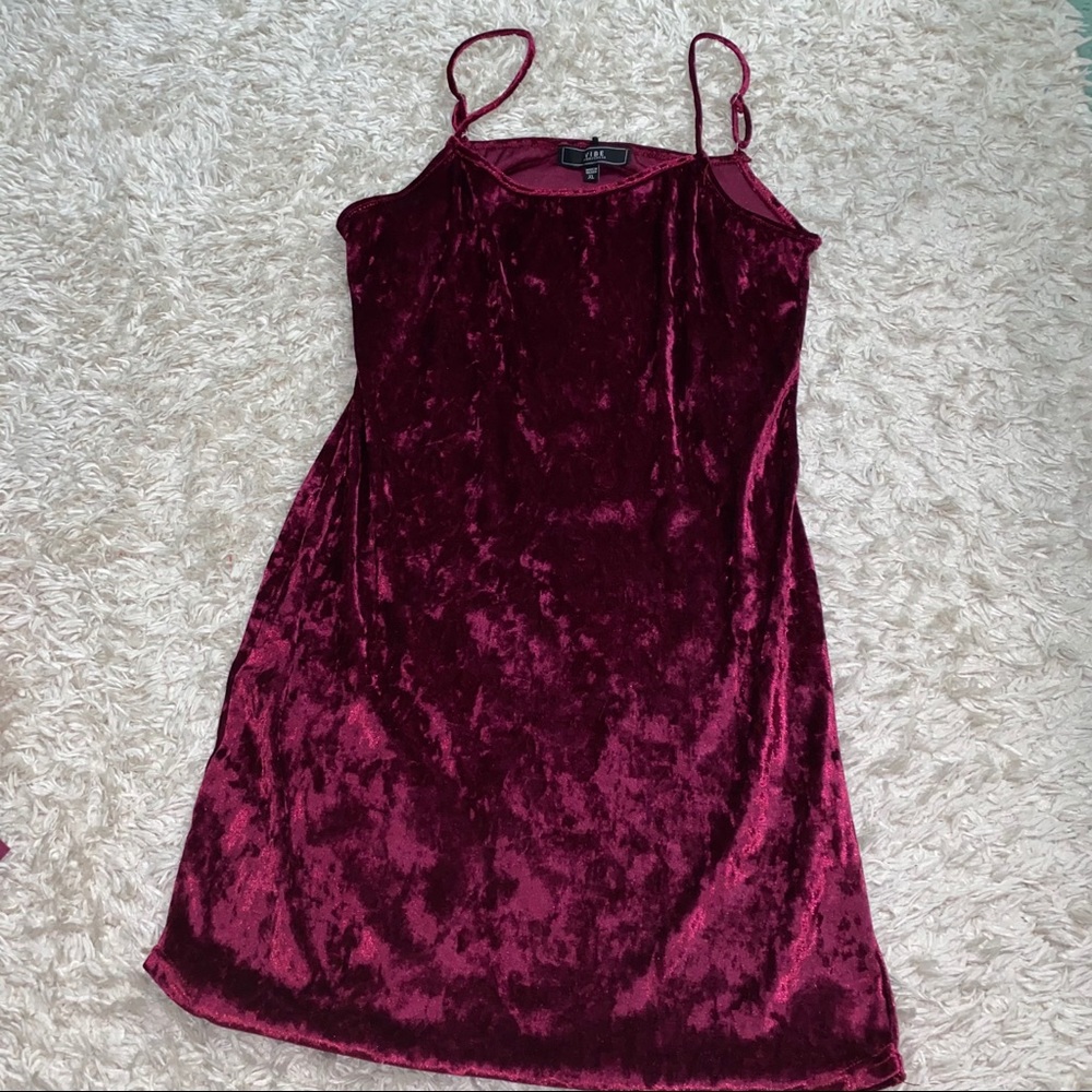 Velvet Material Short Dress